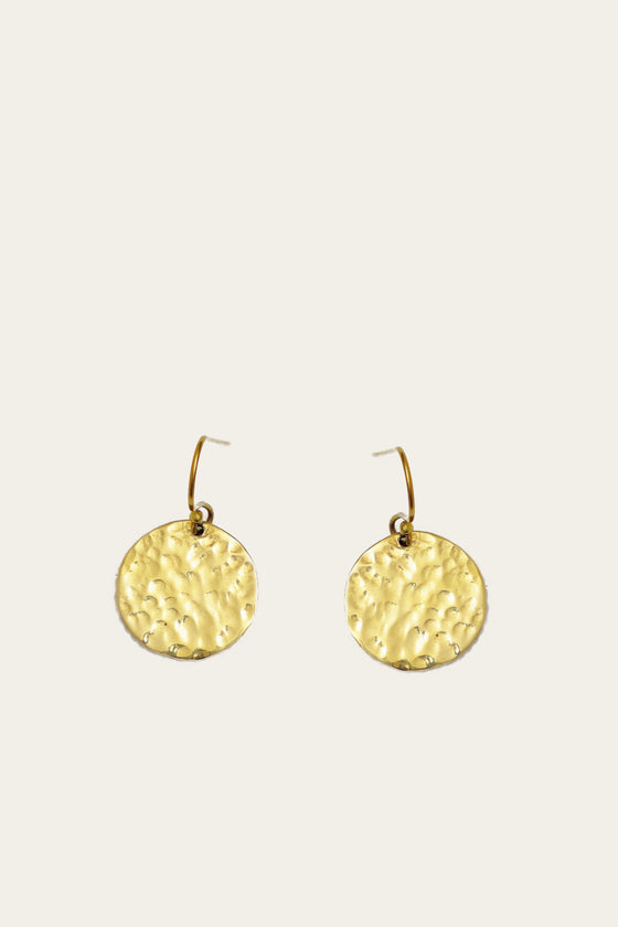 Prime Round Hammered Earrings