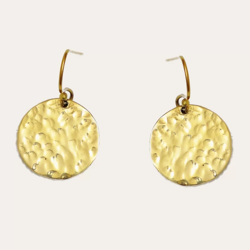 Prime Round Hammered Earrings